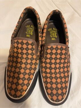 Alife Brown Checkerboard Slip-On Loafers